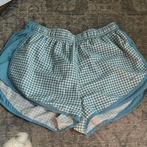 Nike Blue Gingham Women's Running Shorts